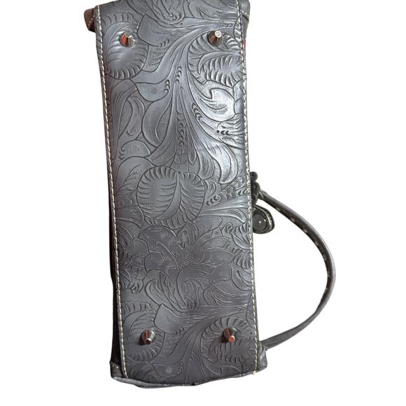 Montana West Floral Embroidered Silver Studded Boho Western Handbag Purse - Picture 11 of 13